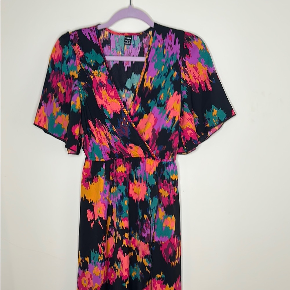 Colorful Abstract Print Women's Dress